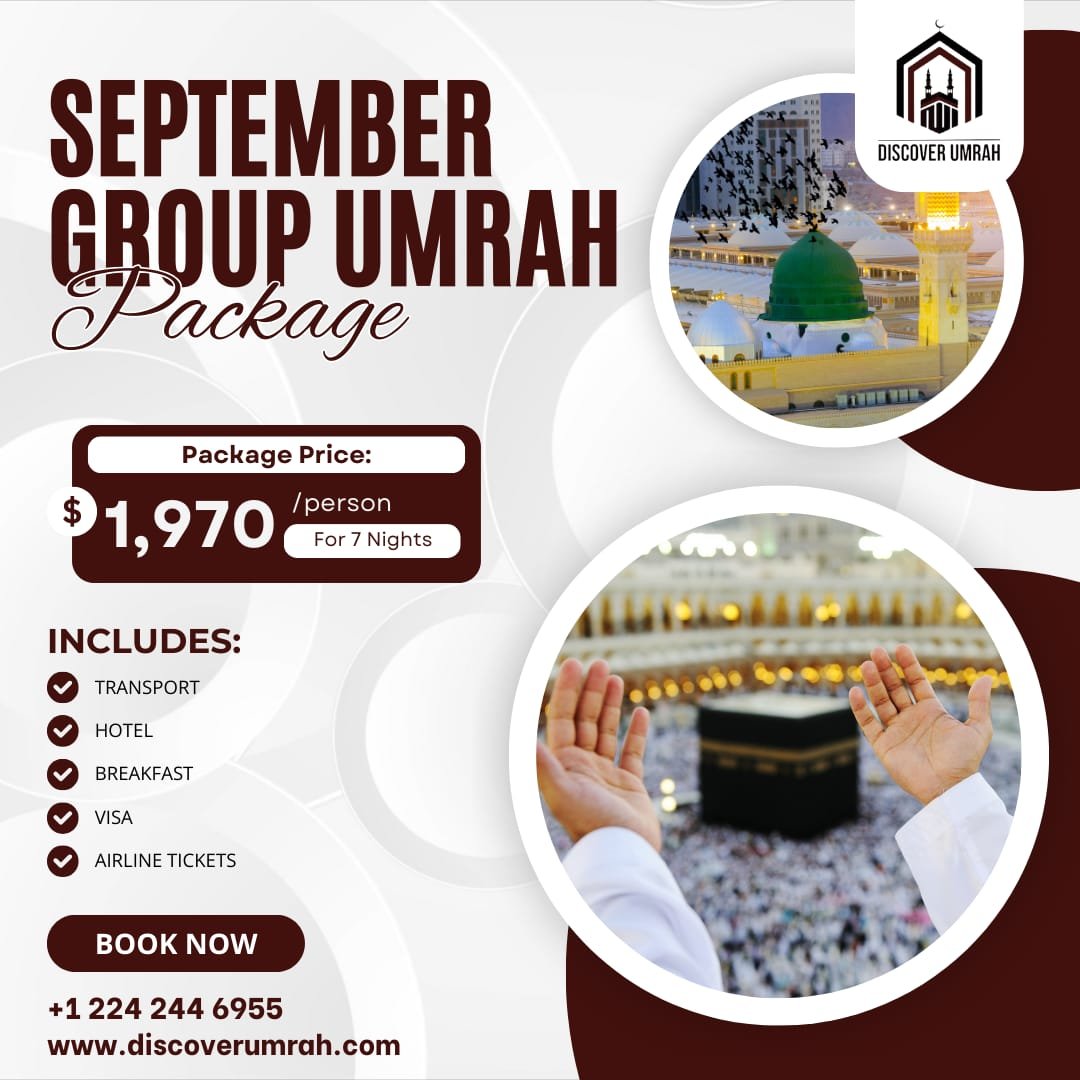 September Group Umrah Package From USA